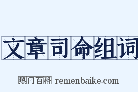 文章司命组词是什么意思的图片